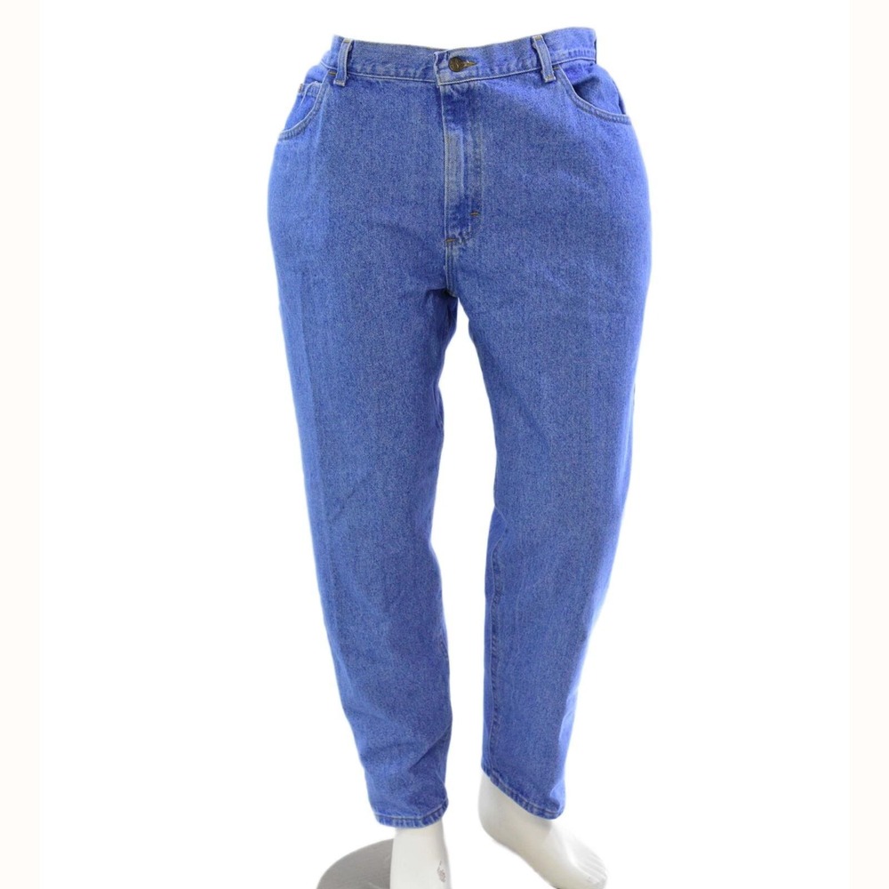90s Vintage Stone Wash Western Jeans Womens 20 Blue Riders Tapered HighWaist